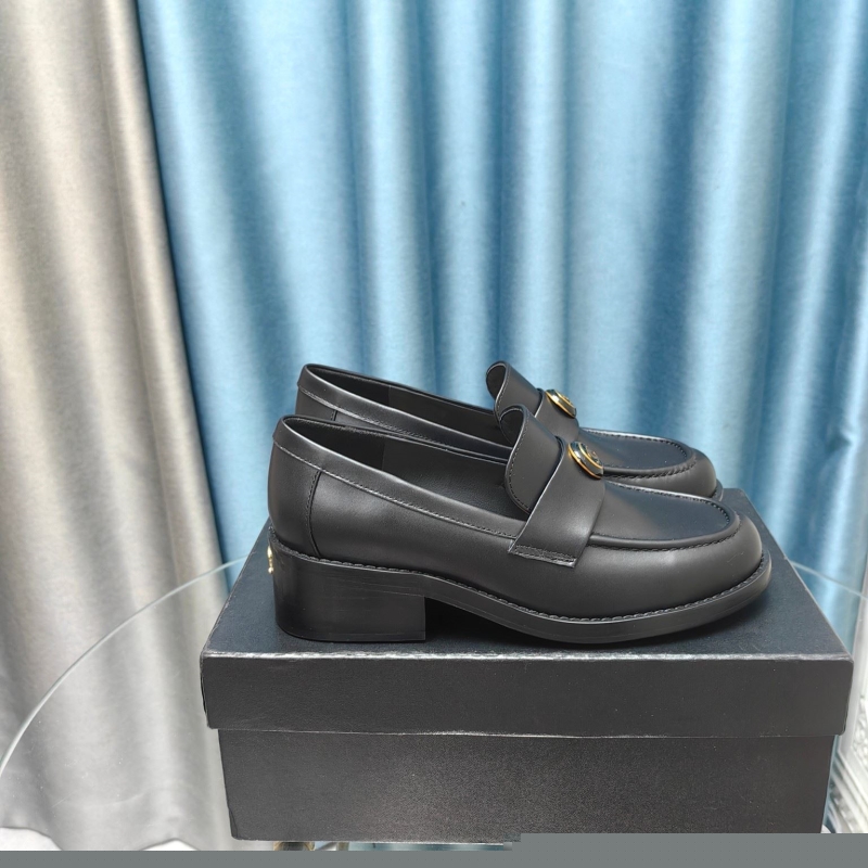 Ch*el leather shoes